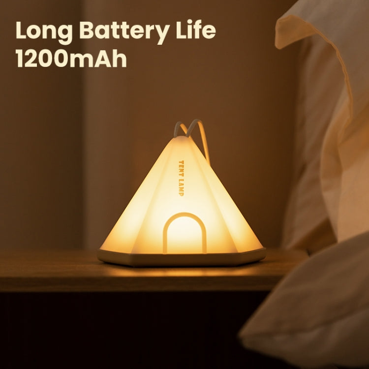 ZAY-L05 Tent-Shape USB Charging Timer Night Light Wild Camping Atmosphere Light(White)