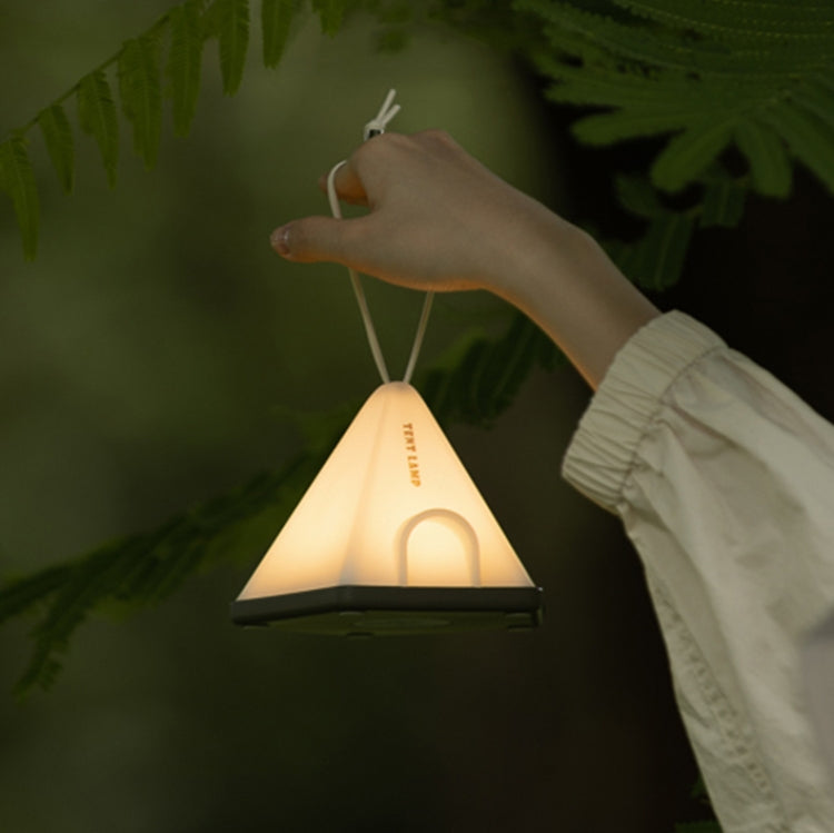 ZAY-L05 Tent-Shape USB Charging Timer Night Light Wild Camping Atmosphere Light(Green)