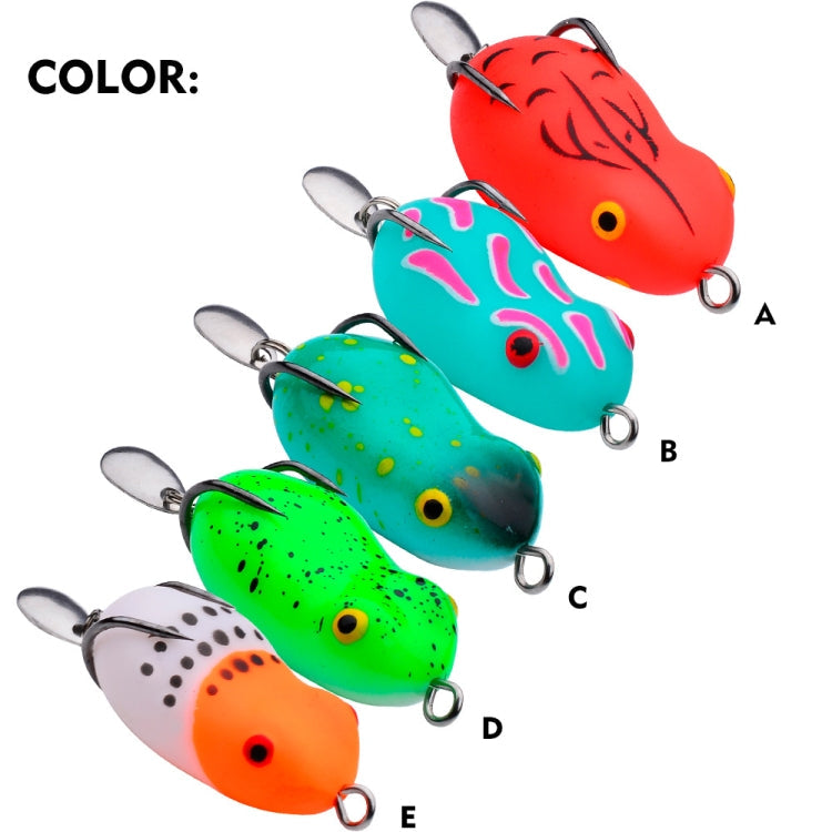 PROBEROS FR039 Mini Thunderfrog Lure Simulation Soft Bait Blackfish Fishing Lure, Size: 7g/4.5cm(Color D)