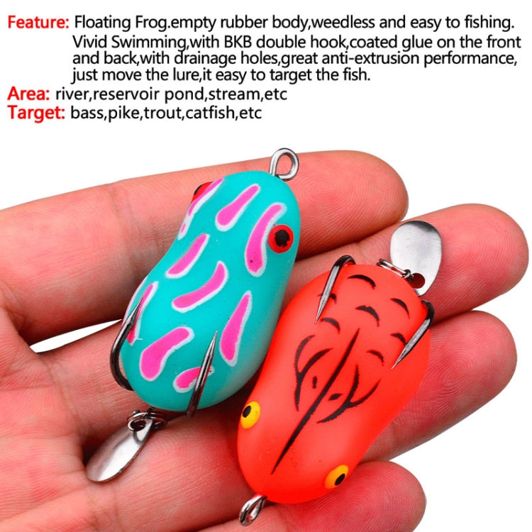 PROBEROS FR039 Mini Thunderfrog Lure Simulation Soft Bait Blackfish Fishing Lure, Size: 7g/4.5cm(Color D)