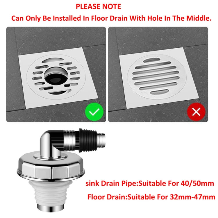 Elbow Type Washing Machine Floor Drain Joint Pipe Connector, Spec: A4
