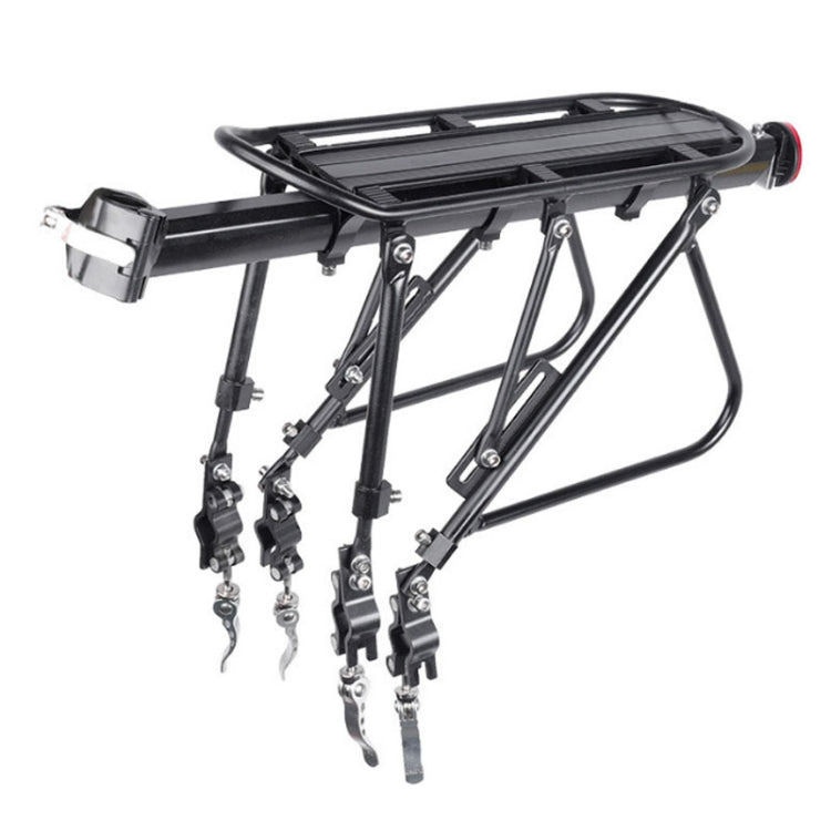 Bicycle Rear Rack Mountain Bike Aluminum Tail Rack With Carrier, Size: Full Quick Release(Black)