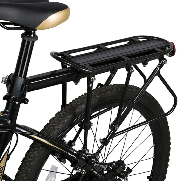 Bicycle Rear Rack Mountain Bike Aluminum Tail Rack With Carrier, Size: Full Quick Release(Black)