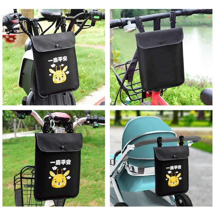 Electric Vehicle Portable Hanging Bag Waterproof Bicycle Front Storage Bag Stroller Pocket, Color: Deer