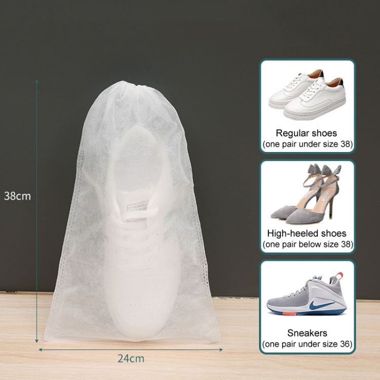 50pcs /Pack 24x38cm Small Portable Thickened Non-Woven Anti-Yellowing And Sunscreen Shoe Bag Shoe Storage Bag