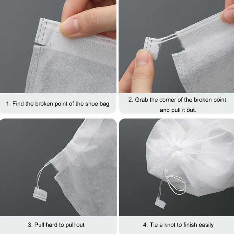 50pcs /Pack 32x38cm Middle Portable Thickened Non-Woven Anti-Yellowing And Sunscreen Shoe Bag Shoe Storage Bag