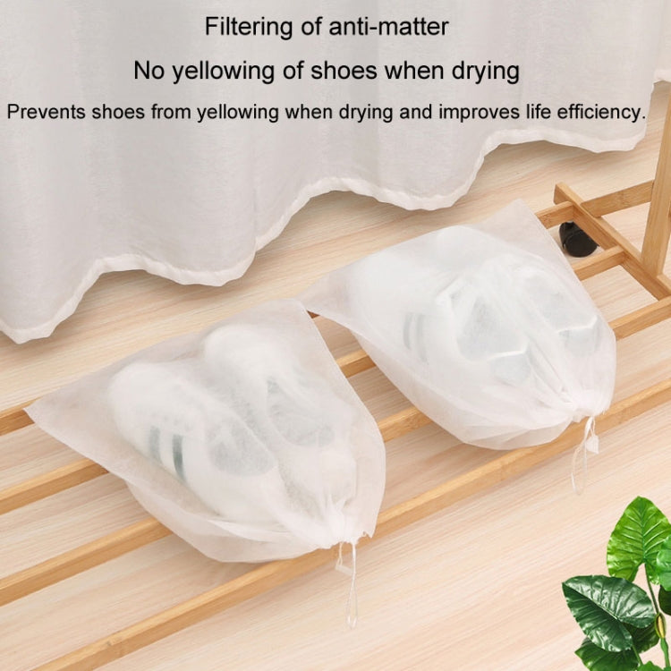 50pcs /Pack 32x38cm Middle Portable Thickened Non-Woven Anti-Yellowing And Sunscreen Shoe Bag Shoe Storage Bag