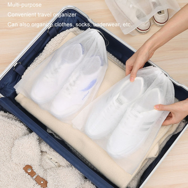 50pcs /Pack 32x38cm Middle Portable Thickened Non-Woven Anti-Yellowing And Sunscreen Shoe Bag Shoe Storage Bag