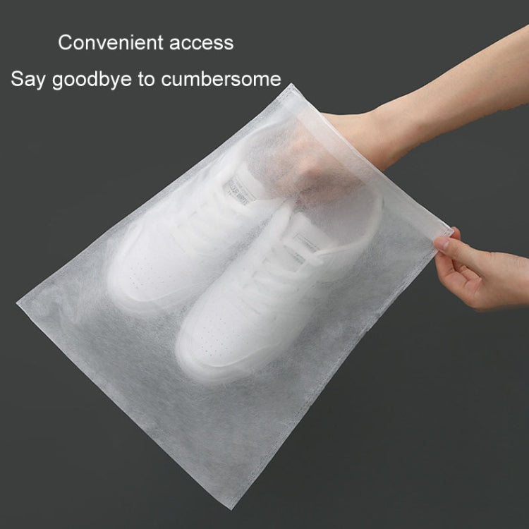 50pcs /Pack 32x38cm Middle Portable Thickened Non-Woven Anti-Yellowing And Sunscreen Shoe Bag Shoe Storage Bag