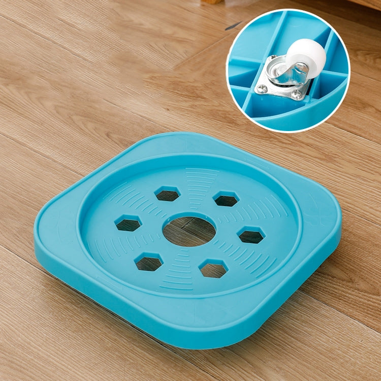 Multifunctional Kitchen Gas Bottle Storage Rack Flower Pot and Bucket Mobile Stand, Spec: Blue Universal Wheel