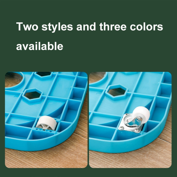 Multifunctional Kitchen Gas Bottle Storage Rack Flower Pot and Bucket Mobile Stand, Spec: Blue Universal Wheel