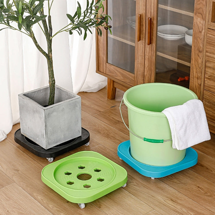 Multifunctional Kitchen Gas Bottle Storage Rack Flower Pot and Bucket Mobile Stand, Spec: Blue Universal Wheel