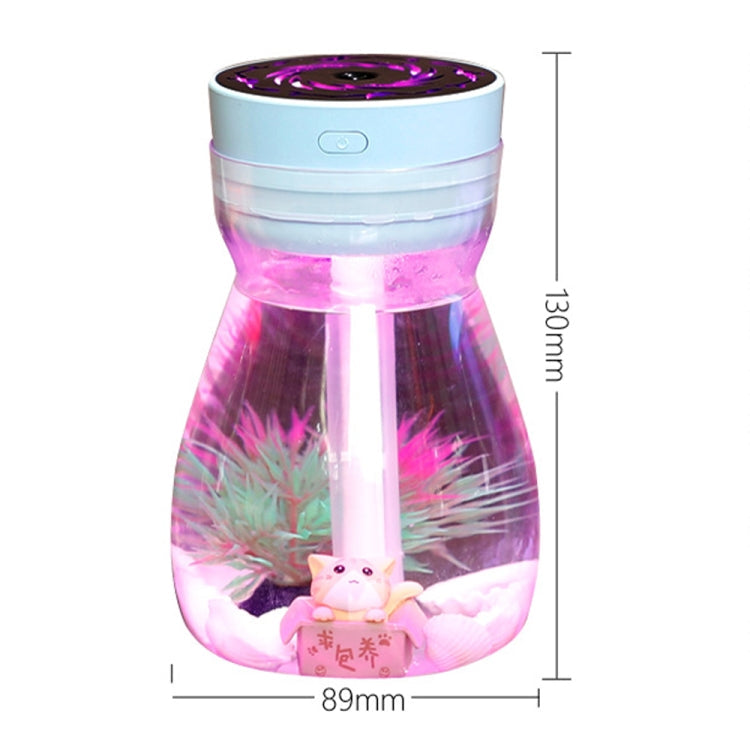 FH-068 Mini USB Car Home Colorful Light Bottle Micro Landscape Humidifier(Pink)