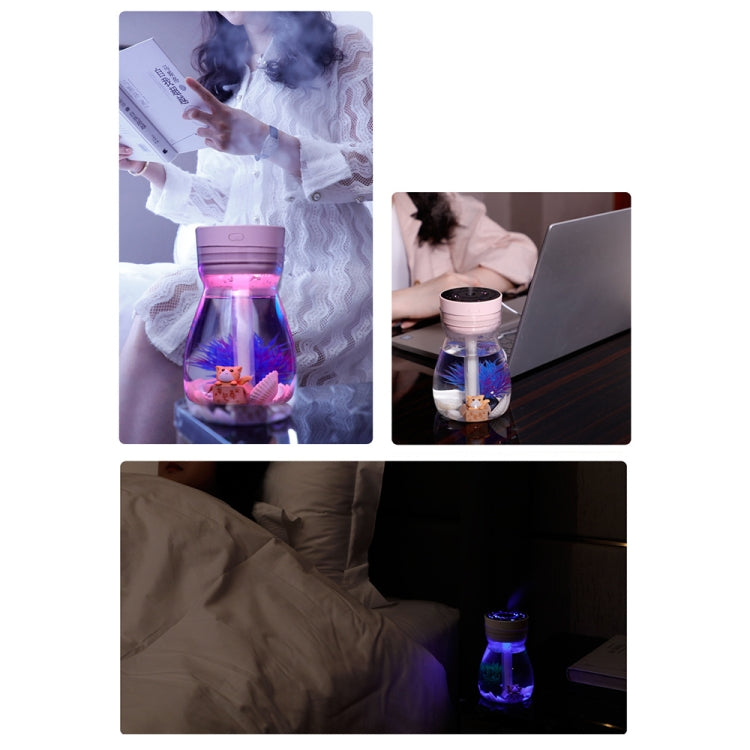 FH-068 Mini USB Car Home Colorful Light Bottle Micro Landscape Humidifier(Blue)