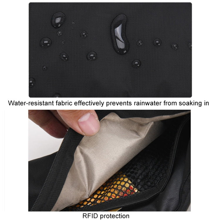 Passport Fit Invisible Waterproof Cell Phone Waist Pack Anti-theft Brush Travel Document Organizer Bag(Dark Blue)