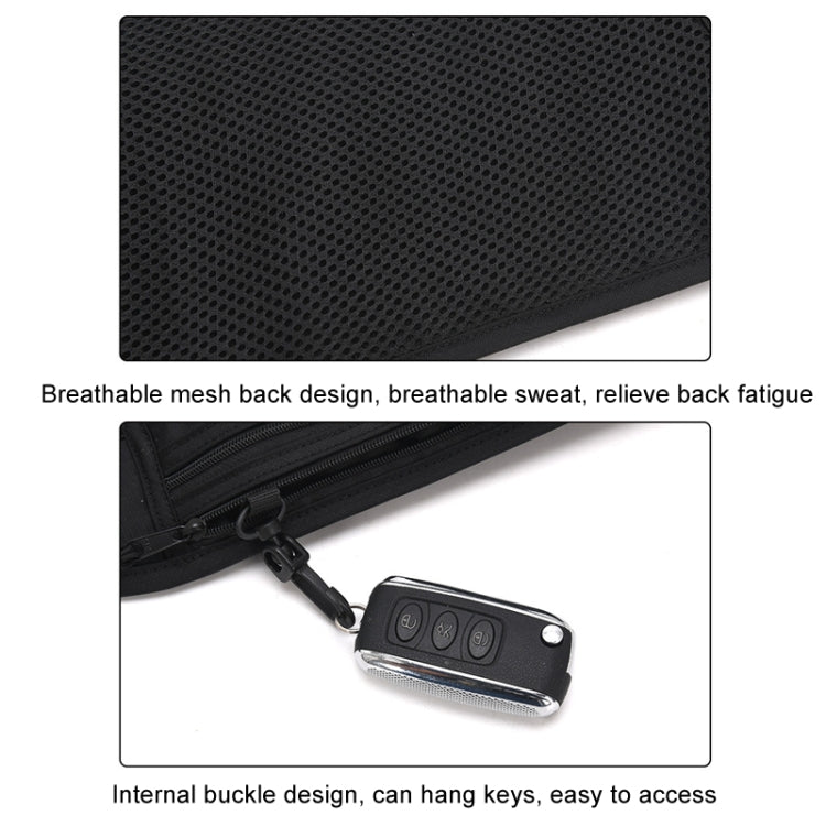 Passport Fit Invisible Waterproof Cell Phone Waist Pack Anti-theft Brush Travel Document Organizer Bag(Black)