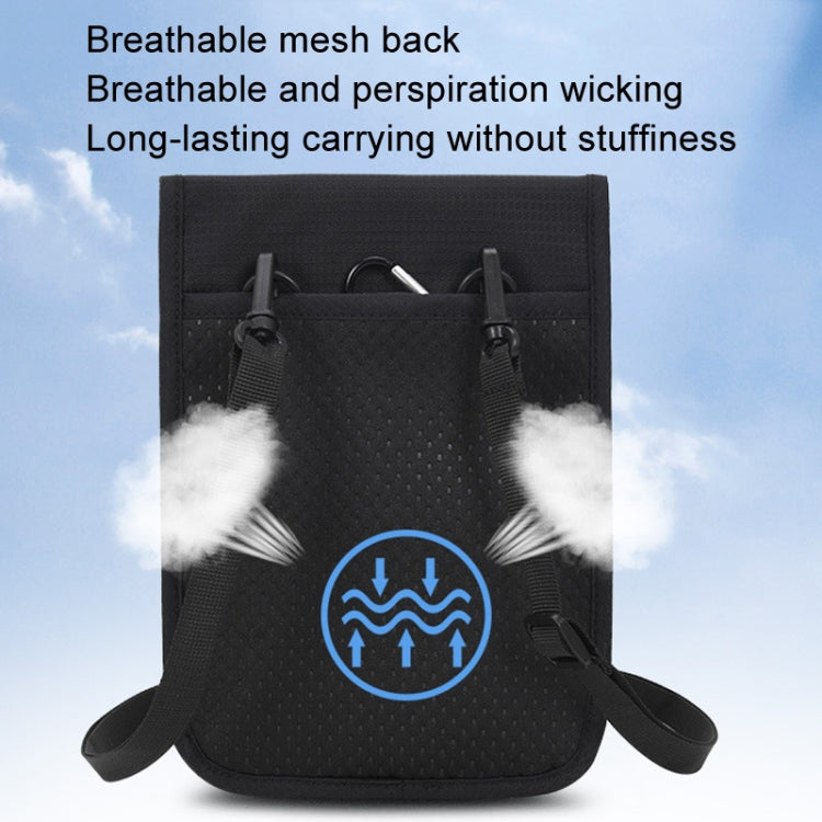 Passport ID Bag Anti-Theft Brush Card Bag Multi-Functional Neck Cell Phone Bag(Grey)