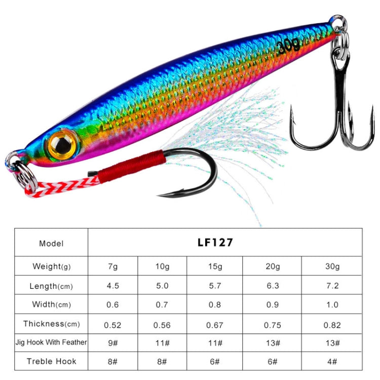 PROBEROS LF127 Long Casting Bait Small Leader Freshwater Sea Bass Fishing Warbler Spinnerbait, Size: 7g(Color B)