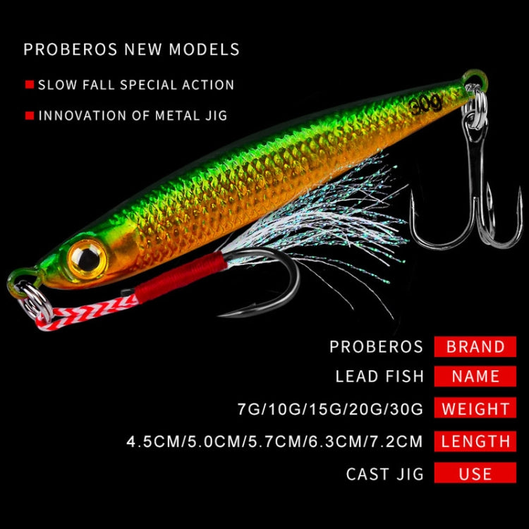 PROBEROS LF127 Long Casting Bait Small Leader Freshwater Sea Bass Fishing Warbler Spinnerbait, Size: 20g(Color D)
