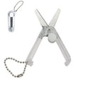 Portable Retractable Folding Scissors Mini Multifunctional Cutting Tools(Transparent)