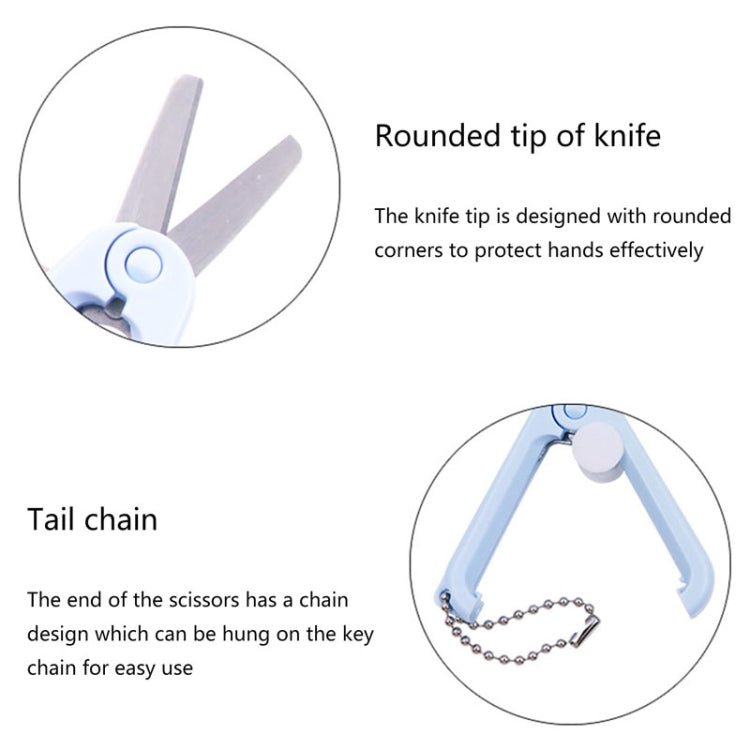 Portable Retractable Folding Scissors Mini Multifunctional Cutting Tools(Transparent)
