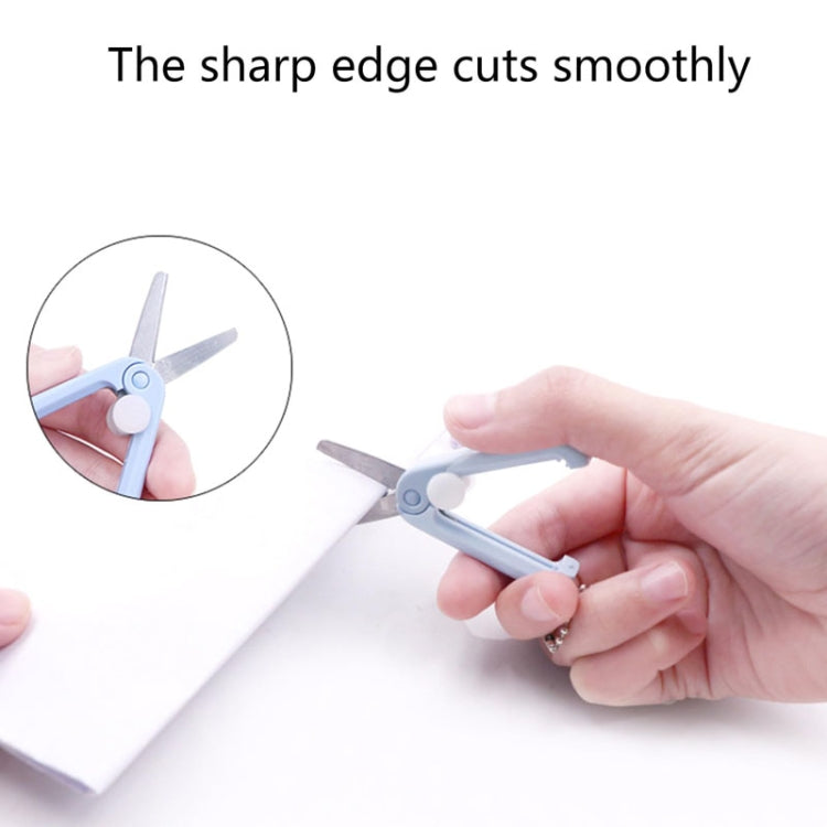 Portable Retractable Folding Scissors Mini Multifunctional Cutting Tools(White)