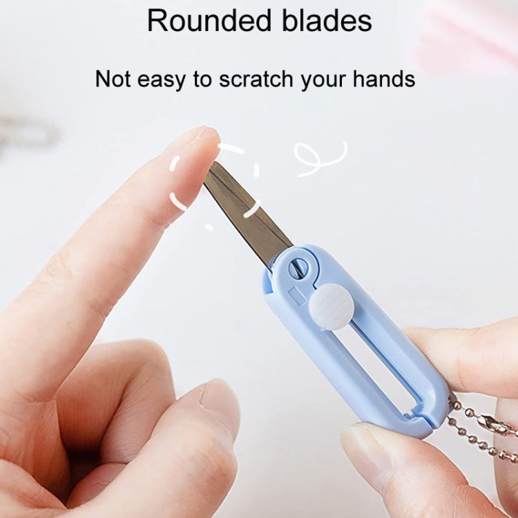 Portable Retractable Folding Scissors Mini Multifunctional Cutting Tools(Transparent)