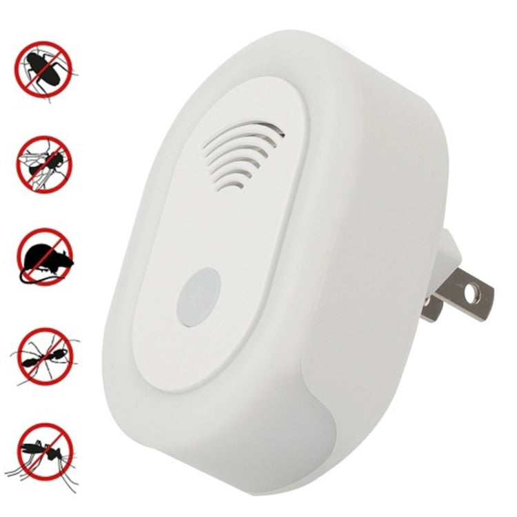 Adjustable Night Light Ultrasonic Mosquito Repeller Mini Home Electronic Mouse Repeller, Spec: US Plug(White)