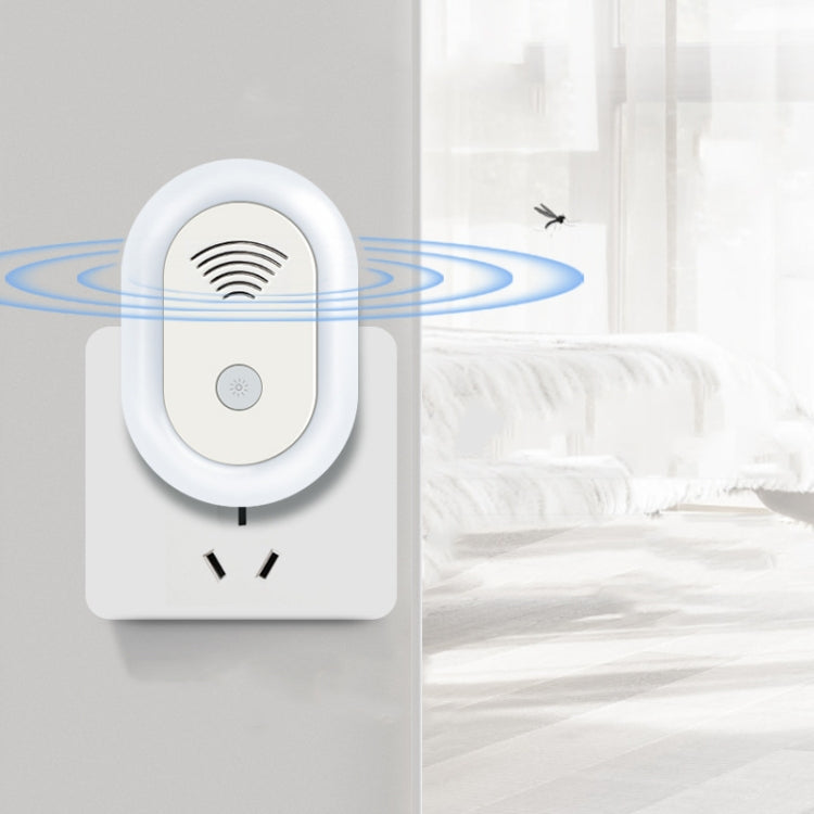 Adjustable Night Light Ultrasonic Mosquito Repeller Mini Home Electronic Mouse Repeller, Spec: US Plug(White)
