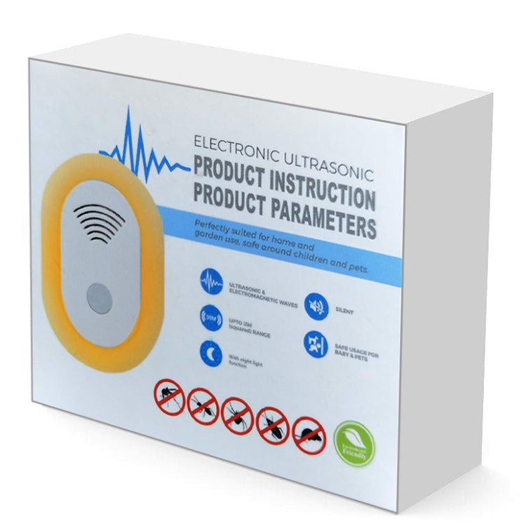 Adjustable Night Light Ultrasonic Mosquito Repeller Mini Home Electronic Mouse Repeller, Spec: UK Plug(White)