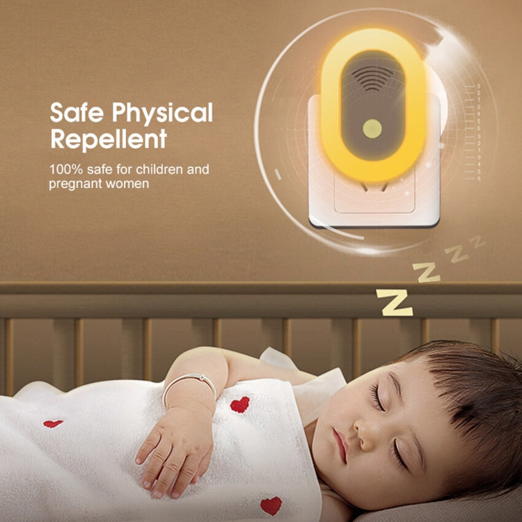Adjustable Night Light Ultrasonic Mosquito Repeller Mini Home Electronic Mouse Repeller, Spec: US Plug(White)