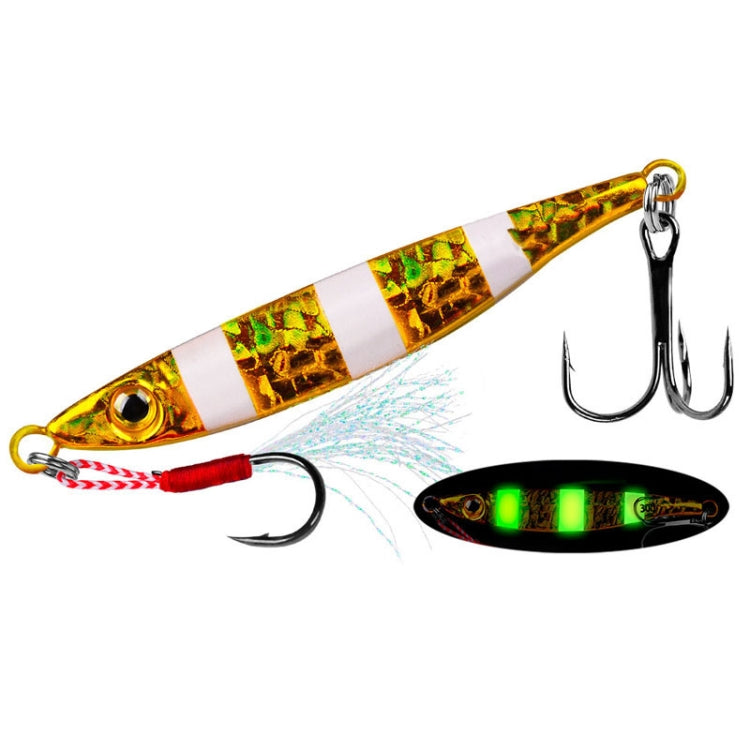 PROBEROS LF126 Long Casting Lead Fish Bait Freshwater Sea Fishing Fish Lures Sequins, Weight: 10g(Luminous Color A)