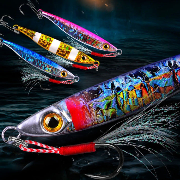 PROBEROS LF126 Long Casting Lead Fish Bait Freshwater Sea Fishing Fish Lures Sequins, Weight: 30g(Color B)