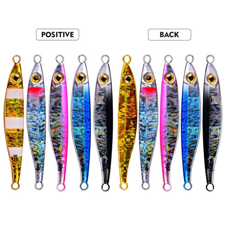 PROBEROS LF126 Long Casting Lead Fish Bait Freshwater Sea Fishing Fish Lures Sequins, Weight: 30g(Luminous Color A)