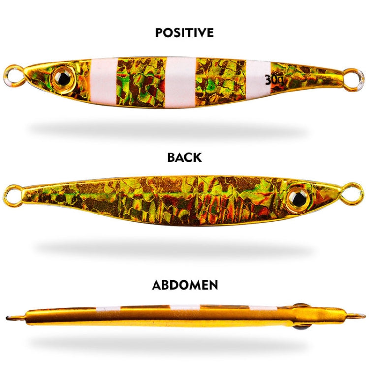 PROBEROS LF126 Long Casting Lead Fish Bait Freshwater Sea Fishing Fish Lures Sequins, Weight: 30g(Color B)