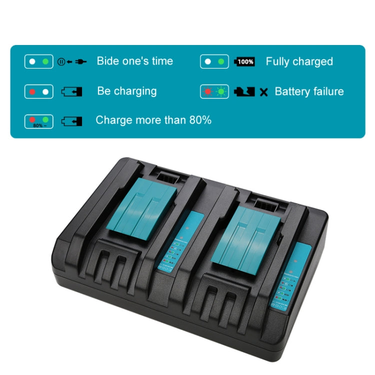 For Makita DC18RC 14.4-18V Lithium Battery Dual Charger, Specification: EU Plug
