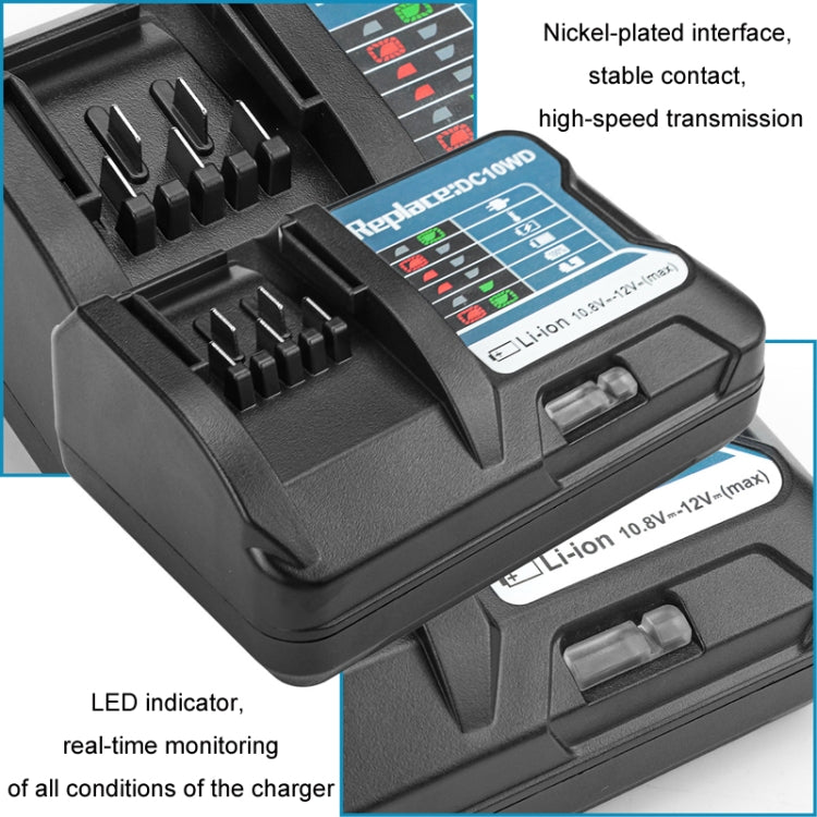 For MAKBL1013 10.8V~12V Lithium Battery Charger, Specification: EU Plug