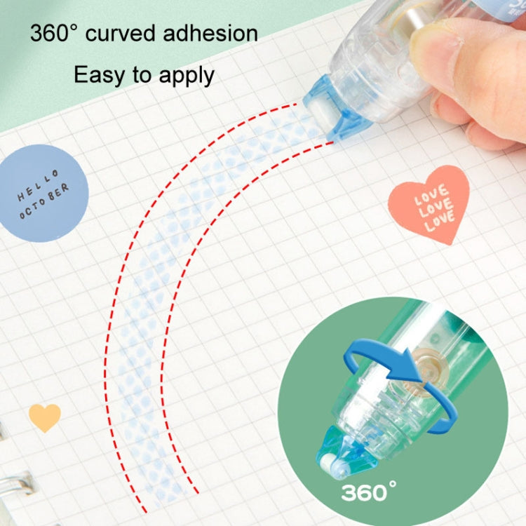 Push-Dry Quick Glue Stick Correction Tape Double Sided Adhesive For Handmade Handbook(Pink)