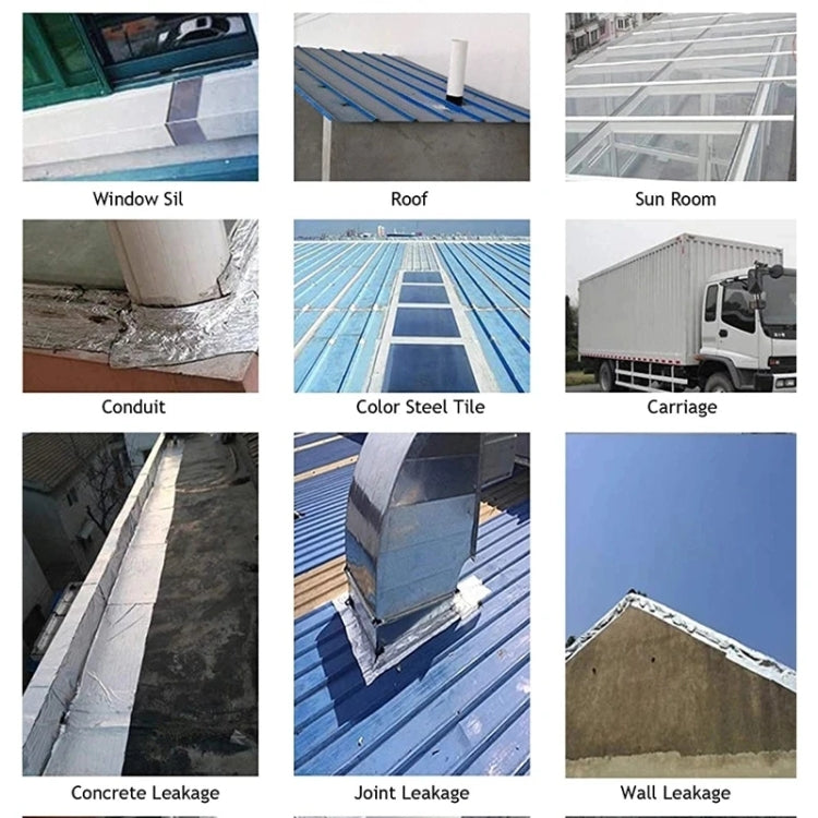 1.2mm Thickness Butyl Waterproof Tape Self-Adhesive Aluminum Foil Tape, Width x Length: 5cm x 5m