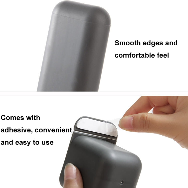 Desktop Computer Monitor Auxiliary Pen Holder Desk Adhesive Storage Box, Color: Square Double-layer-Gray