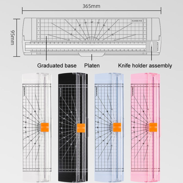 HUANMEI For A3 A4 A5 Paper Cutter With Pull-out Ruler DIY Small Portable Photo Die Cutting Machine(Black)