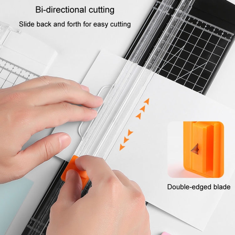 HUANMEI For A3 A4 A5 Paper Cutter With Pull-out Ruler DIY Small Portable Photo Die Cutting Machine(Black)