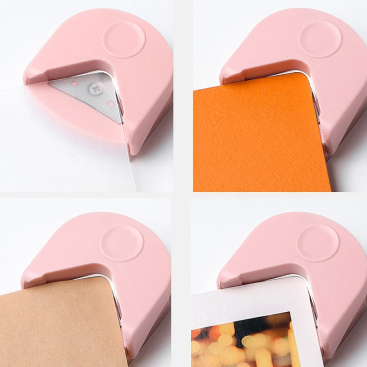 Round Corner Trimmer Chamferer Cardstock Photo PVC Card Corner Cutter(Pink)