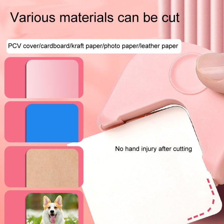 Round Corner Trimmer Chamferer Cardstock Photo PVC Card Corner Cutter(Pink)