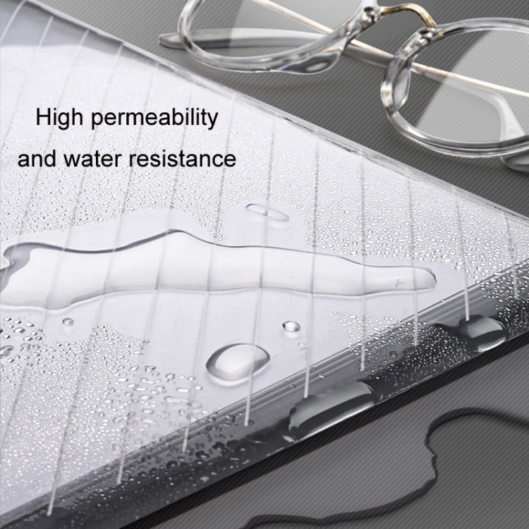 10pcs A4 Waterproof Transparent Thickened Folder Archive Bag(Ordinary Twill Style)