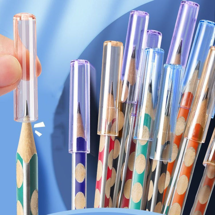 20pcs /Bag Transparent Pen Caps Pencil Sleeves Protective Pencil Tip Cap(Color Mixed)