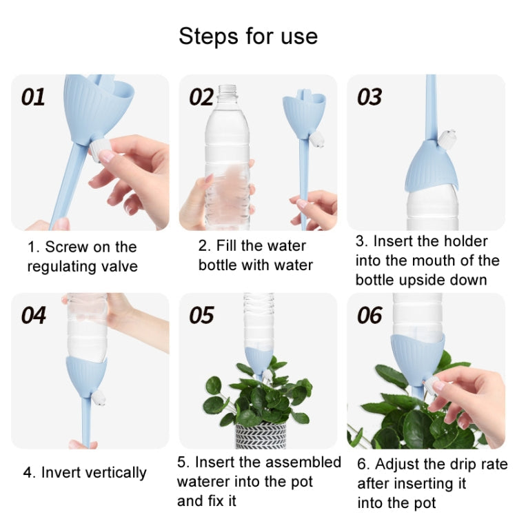 Home Watering Drip Waterer Automatic Watering Adjustable Soaker(Blue)
