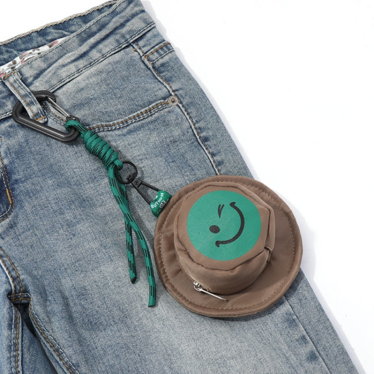 Portable Fisherman Hat Bag Coin Key Pouch Mini Bag Hanger, Color: Black