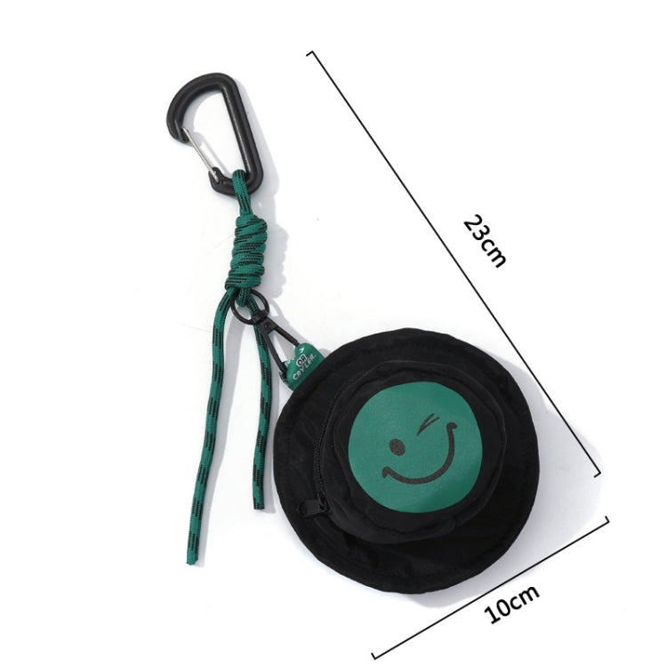 Portable Fisherman Hat Bag Coin Key Pouch Mini Bag Hanger, Color: Black