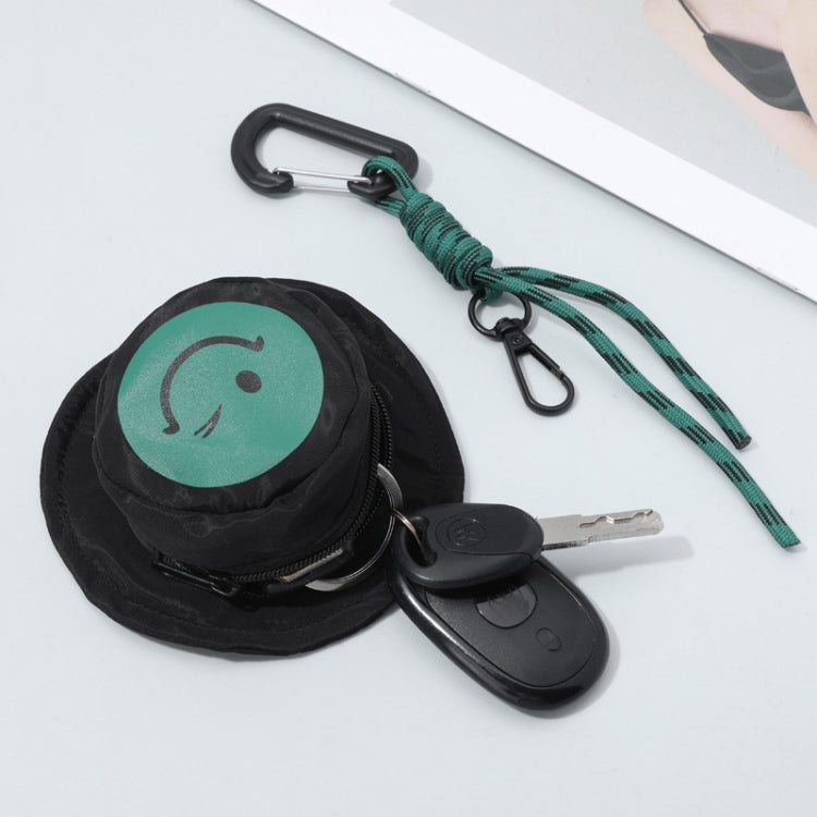 Portable Fisherman Hat Bag Coin Key Pouch Mini Bag Hanger, Color: Black